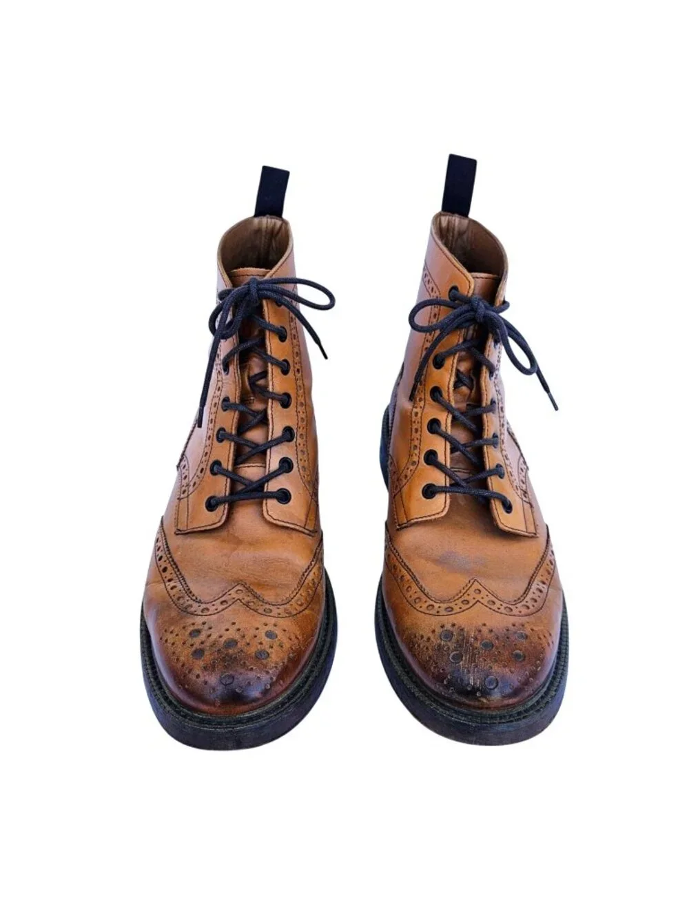 Mr. B's Gentlemen's Boutique for Aldo Brogue Ankle Boots Honey Brown Sz 9.5